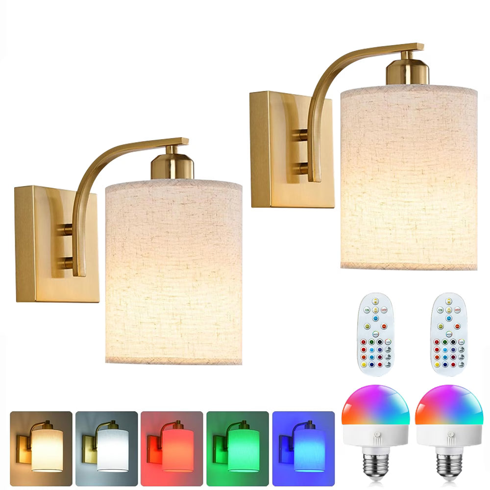 2pcs RGB Wall Sconce Lamp