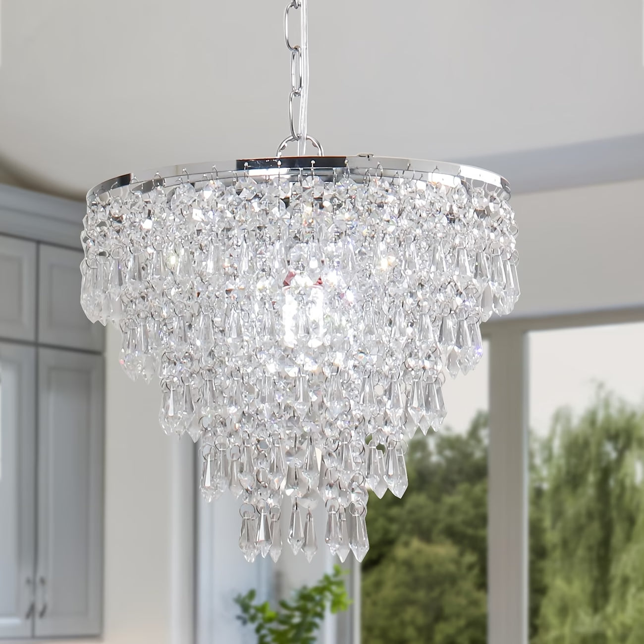 Crystal Teardrop Chandelier