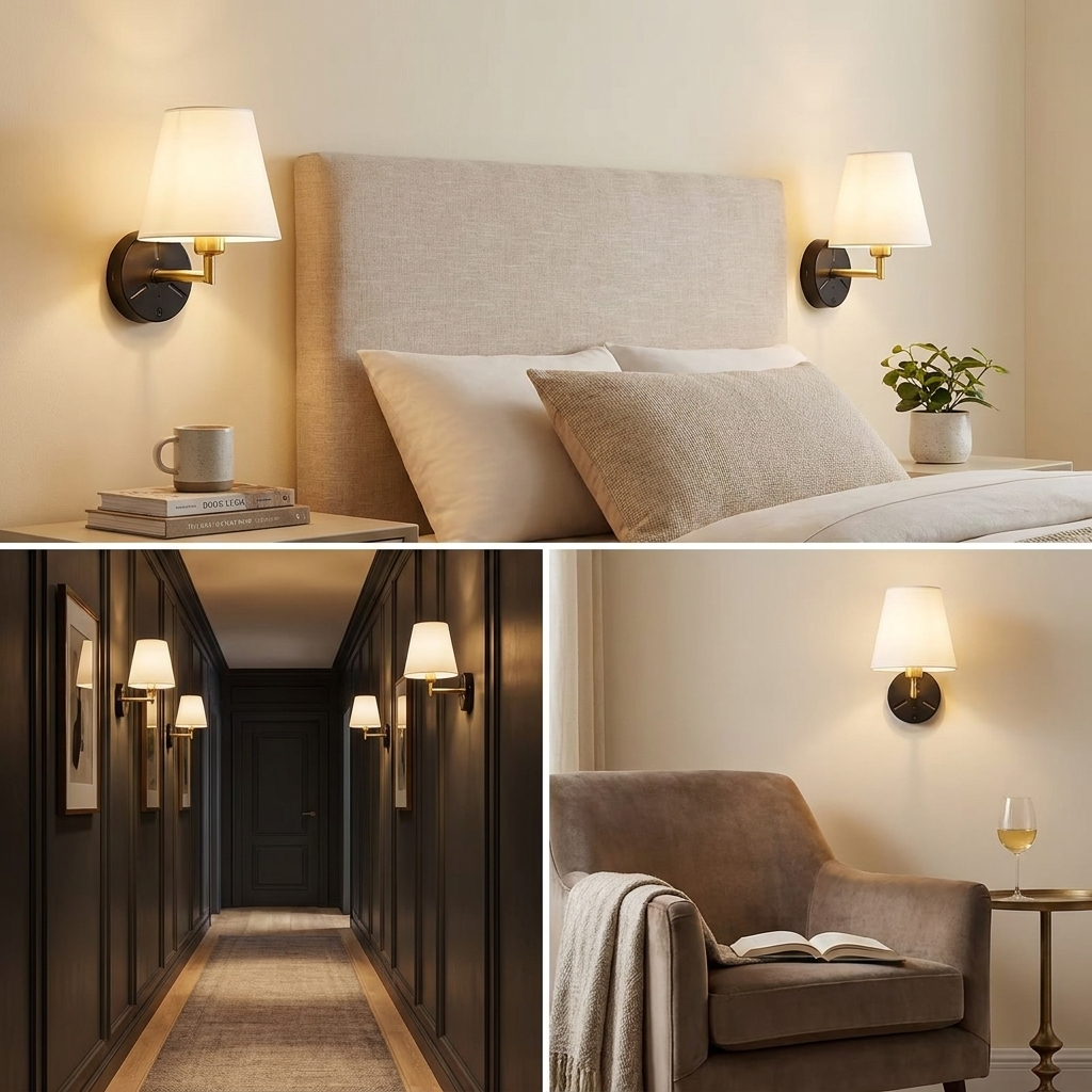 2pcs Wall-Mounted Sconce Lamps