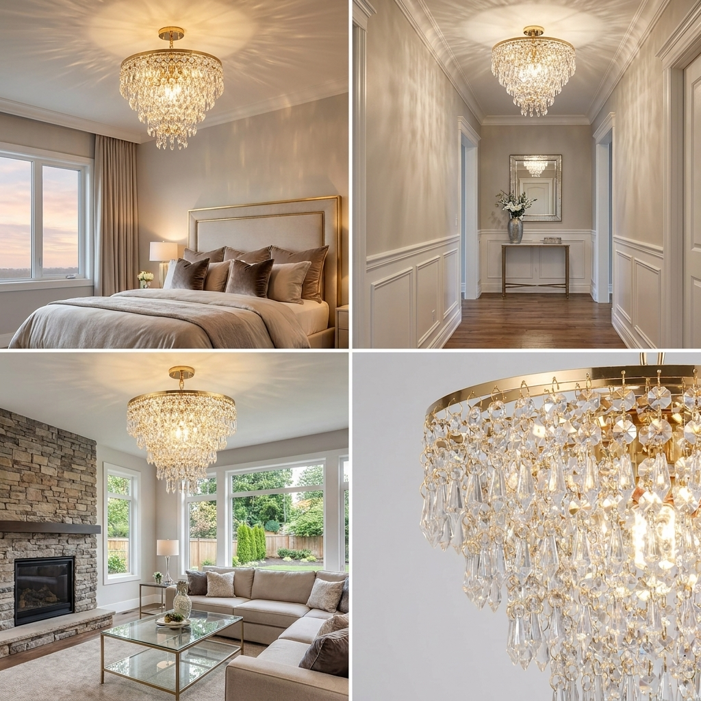 Crystal Teardrop Chandelier