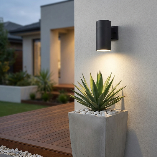 Matte Black Cylindrical Mounted LED Wall Sconce