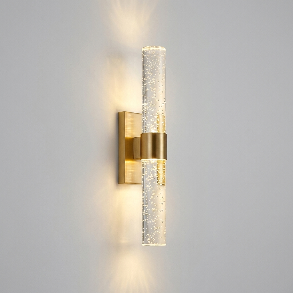 Rechargeable Gold Crystal Wall Sconce – 4000mAh Magnetic LED Vanity Lamp for Home & Commercial Use