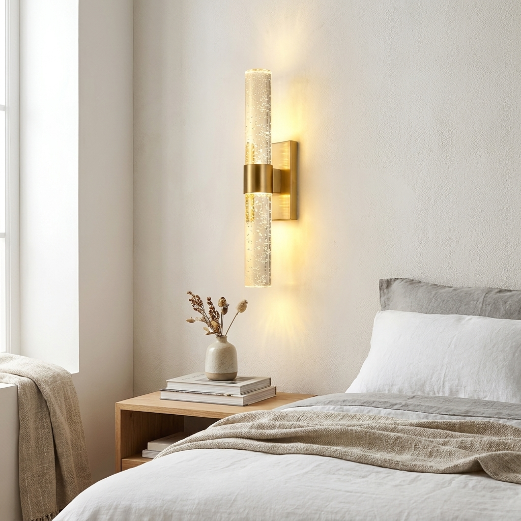 Rechargeable Gold Crystal Wall Sconce – 4000mAh Magnetic LED Vanity Lamp for Home & Commercial Use