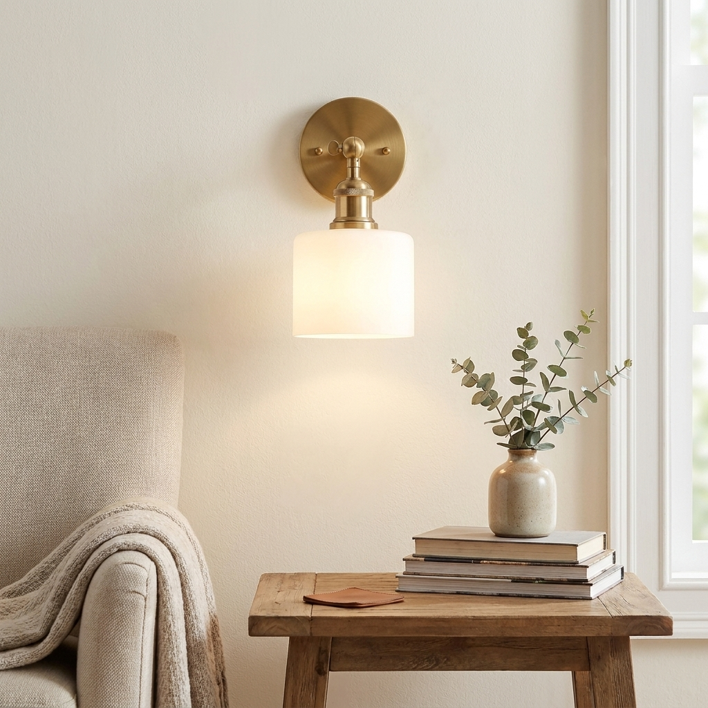 2-Pack Retro Gold Cordless Wall Sconce – Rechargeable Glass Shade Lamp with RGB Remote Control