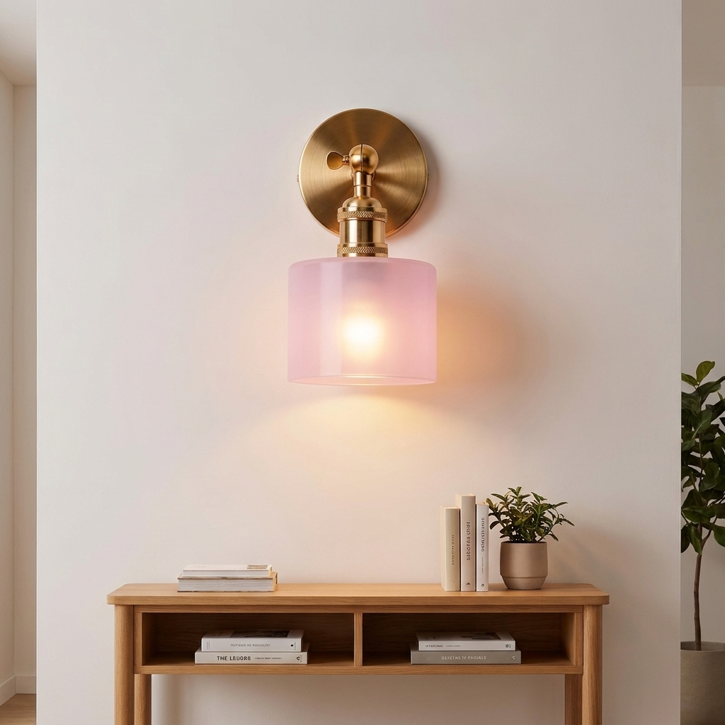 2-Pack Retro Gold Cordless Wall Sconce – Rechargeable Glass Shade Lamp with RGB Remote Control