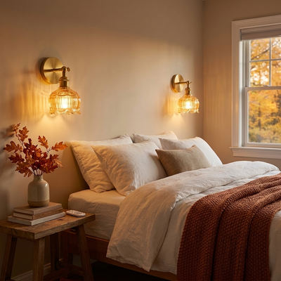 Wireless sconces were perfect! Glass was heavy, you could tell it was quality.