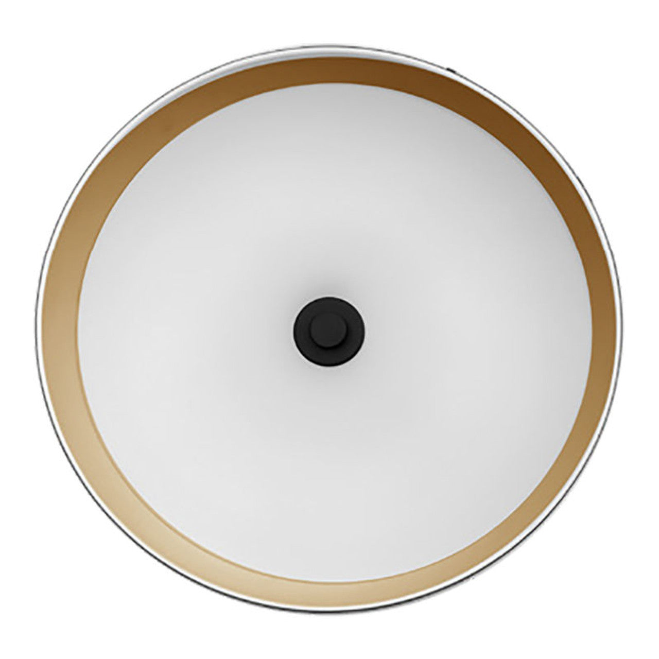 Modern White Dome Pendant Light with Gold Interior